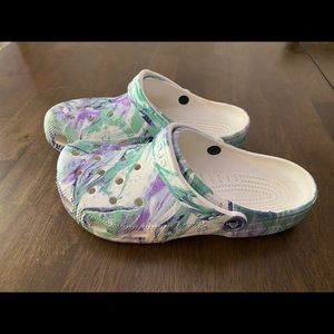 Tie-dye Crocs